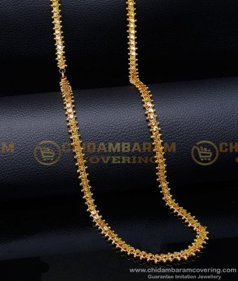 CHN325-XLG - 36 Inches Gold Plated Chain with Guarantee Heart Design Long Chain