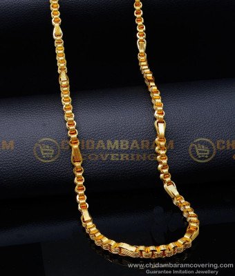 CHN326 - 24 Inches Gold Plated Chain New Model Thick Long Chain for Men
