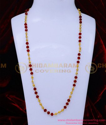 CHN332 - Trendy Gold Mani Mala Designs Long Chain Latest Designs