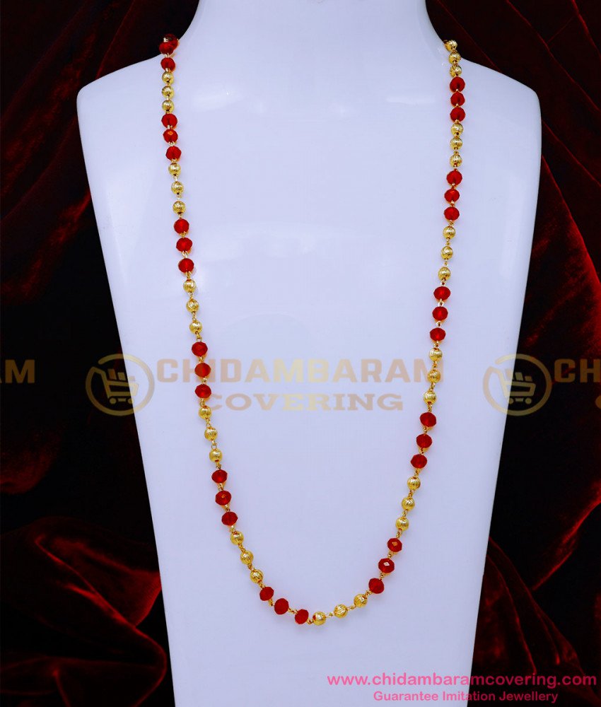 CHN333 - First Quality Indian Ethnic Wear Female Gold Chain Designs