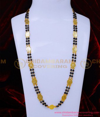 CHN334 - Lakshmi Coin Double Line with Crystal Rettai Vadam Chain