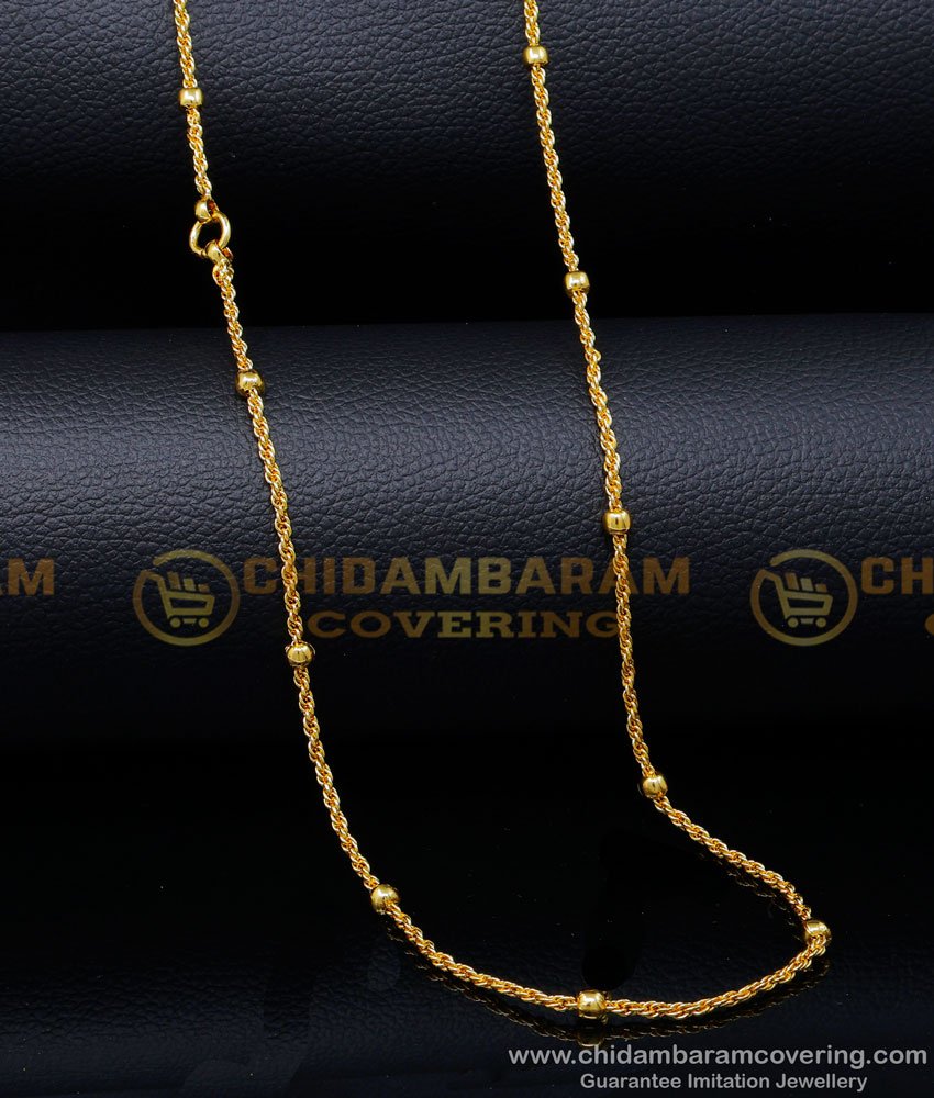 CHN339 - South Indian Jewellery Gold Designs Long Chain for Ladies