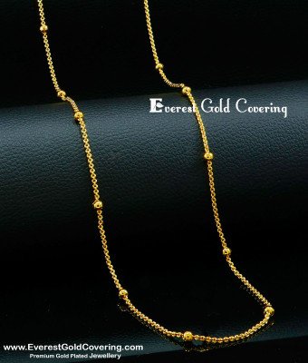 CHN348 - Trendy Simple Light Weight Daily Use 1 Gram Gold Chain