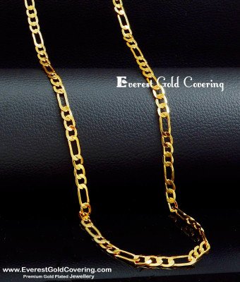 CHN350-LG- 30 Inches Long Sachin Tendulkar Gold Plated Chain for Men
