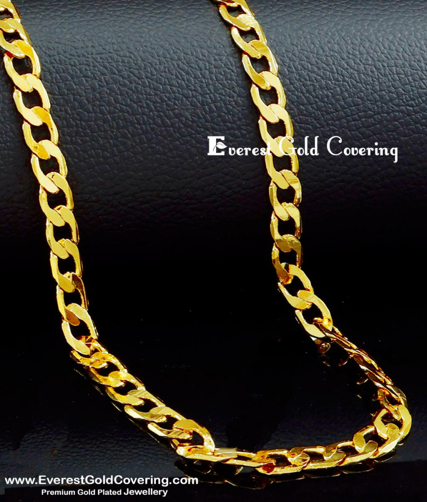 CHN351 - Pure Gold Plated Thick Daily Use Long Chain for Men