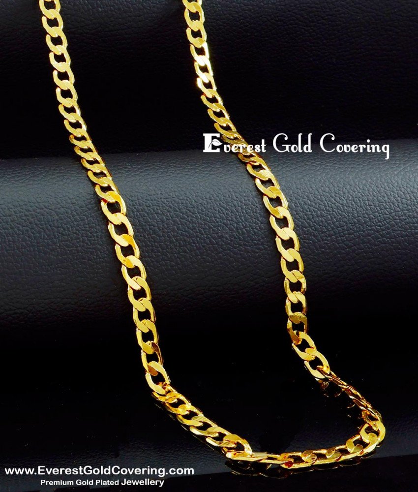 CHN351 - Pure Gold Plated Thick Daily Use Long Chain for Men