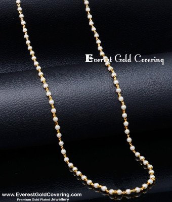 CHN352 - Trendy Daily Use Gold Plated Muthu Mani Mala Designs