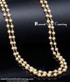 CHN353 -LG- 30 Inches Latest Double Line White Pearl Long Chain Designs