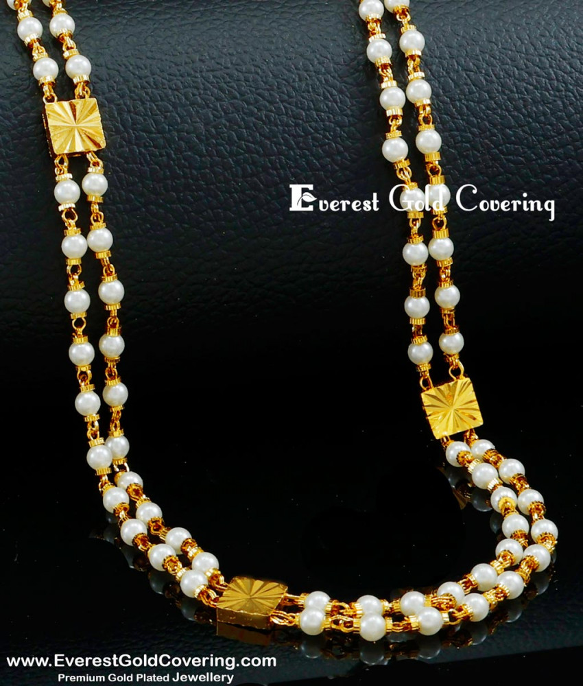 CHN354 - Classic Double Layer Pearl Chain Design for Women