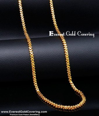 CHN360 - 1 Gram Gold Jewellery Long Gold Chain Design