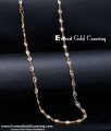CHN362 - Latest White Stone 1 Gram Gold Lightweight Chain Design