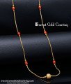 CHN363 - Trendy Gold Plated Lightweight Thin Coral Chain Design