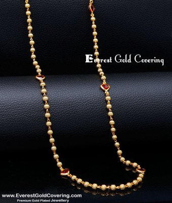 CHN364 - New Model Ad Stone Artificial Gold Chain for Women