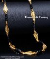 CHN366 - New Black Crystal Long Chain Online Chain Shopping India