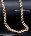 CHN367 - One Gram Gold Plated Double Line Muthu Chain for Women
