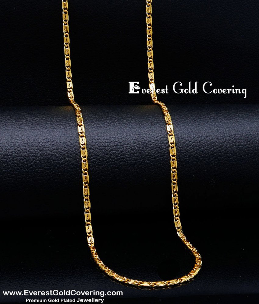 CHN371 - 1 Gram Gold Plated Stylish Gold Chain Design for Female