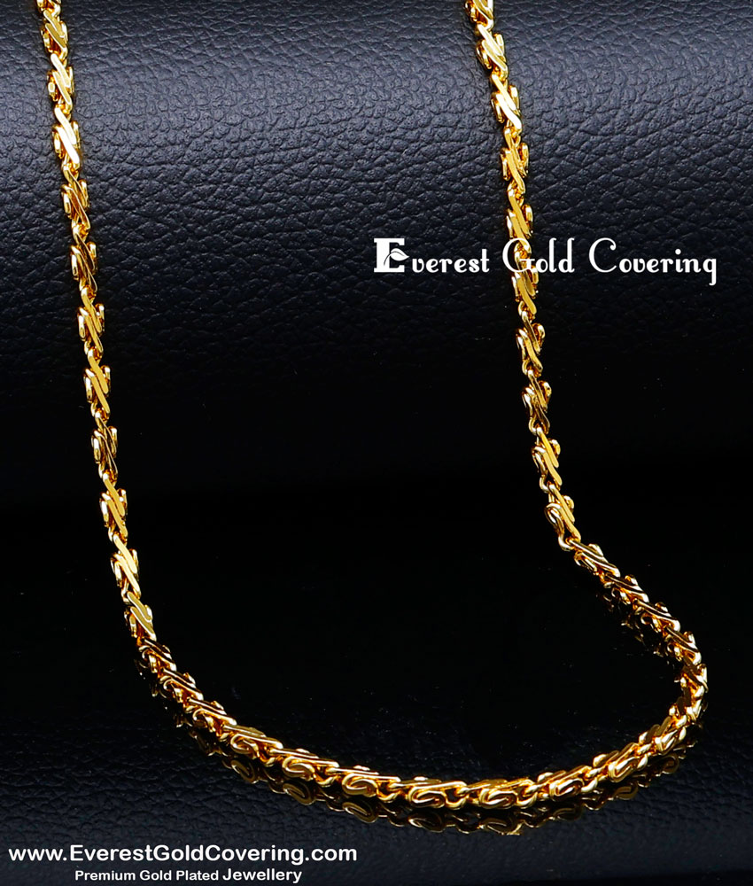 CHN372 – Simple Light Weight Artificial Gold Chain with Guarantee