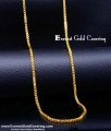 CHN373-LG - 30 Inch Latest Box Model 1 Gram Gold Plated Chain Daily Use