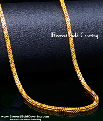 CHN376 - Trendy Thick Daily Wear Square Box Gold Chain for Men