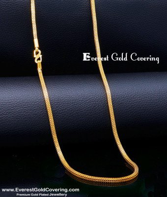 CHN376 - Trendy Thick Daily Wear Square Box Gold Chain for Men