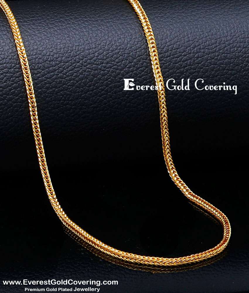 CHN379 - Gold Model Daily Use Square Thali Chain Design for Women
