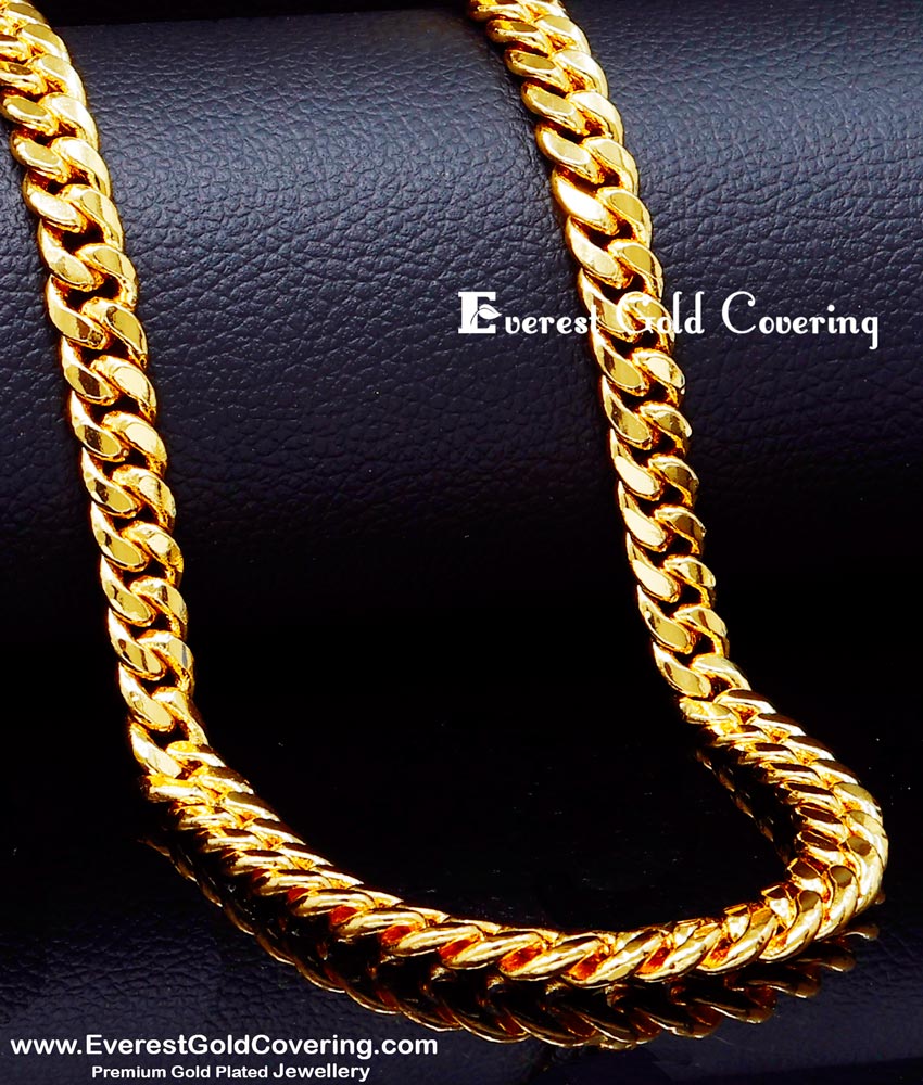 CHN382-LG - 30 Inches Trendy Guaranteed Long Heavy Thick Link Gold Chain for Men