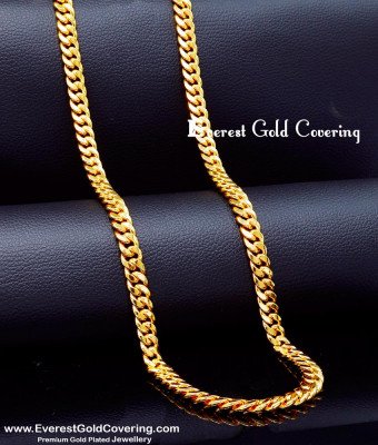 CHN382-LG - 30 Inches Trendy Guaranteed Long Heavy Thick Link Gold Chain for Men