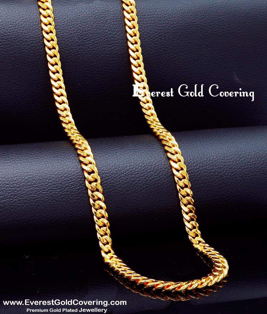 CHN382-LG - 30 Inches Trendy Guaranteed Long Heavy Thick Link Gold Chain for Men
