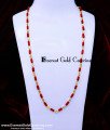CHN387 - Traditional Long Daily Wear Coral Beads Chain for Women