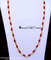 CHN387 - Traditional Long Daily Wear Coral Beads Chain for Women