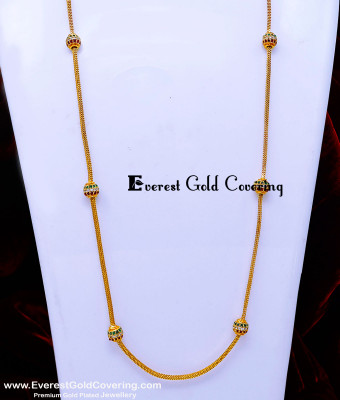 CHN389 - Latest Collection Multi Stone Ball Chain Design for Women