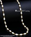 CHN390 - 1 Gram Gold Plated Daily Wear Long Pearl Chain for Women