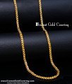 CHN393 -XLG - 36 Inches Gold Model Daily Wear Leaf Cutting 24k Gold Plated Chain
