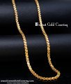 CHN394-XLG - 36 Inches Long Leaf Design 24k Gold Plated Chain for Women