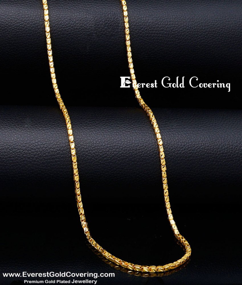CHN397 - Gold Forming 2 Gram Gold Daily Use Box Chain Design