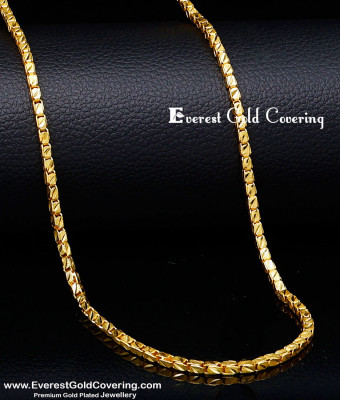 CHN397 - Gold Forming 2 Gram Gold Daily Use Box Chain Design
