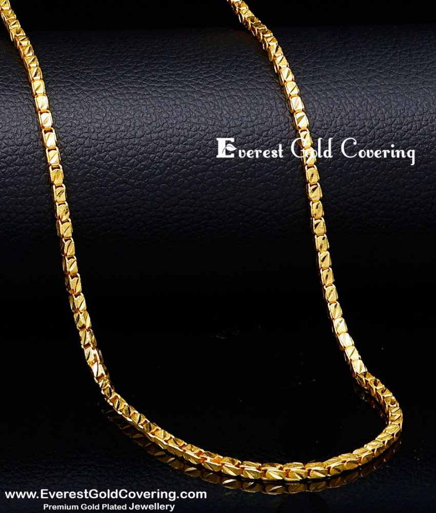 CHN397 - Gold Forming 2 Gram Gold Daily Use Box Chain Design