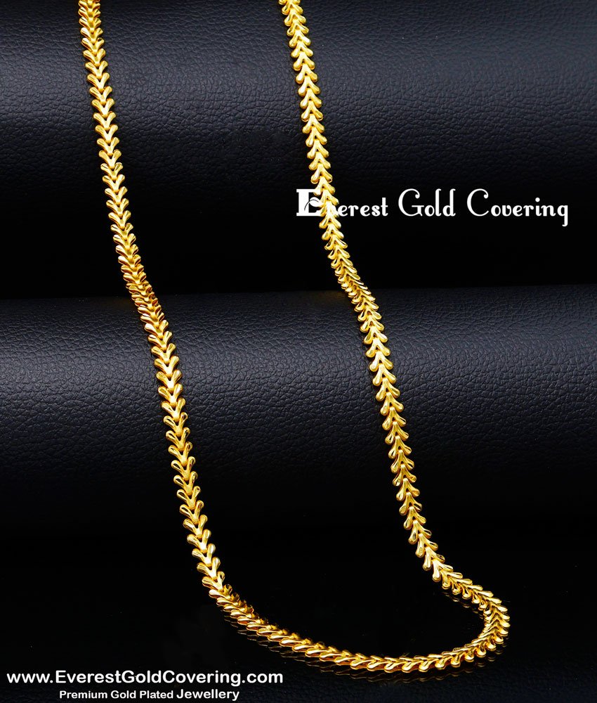 CHN398 - Trendy Leaf Design 2 Gram Gold Forming Chain Model