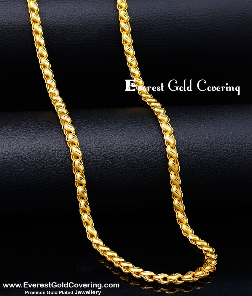 CHN399 - Traditional 2 Gram Gold Sundari Chain Model for Men