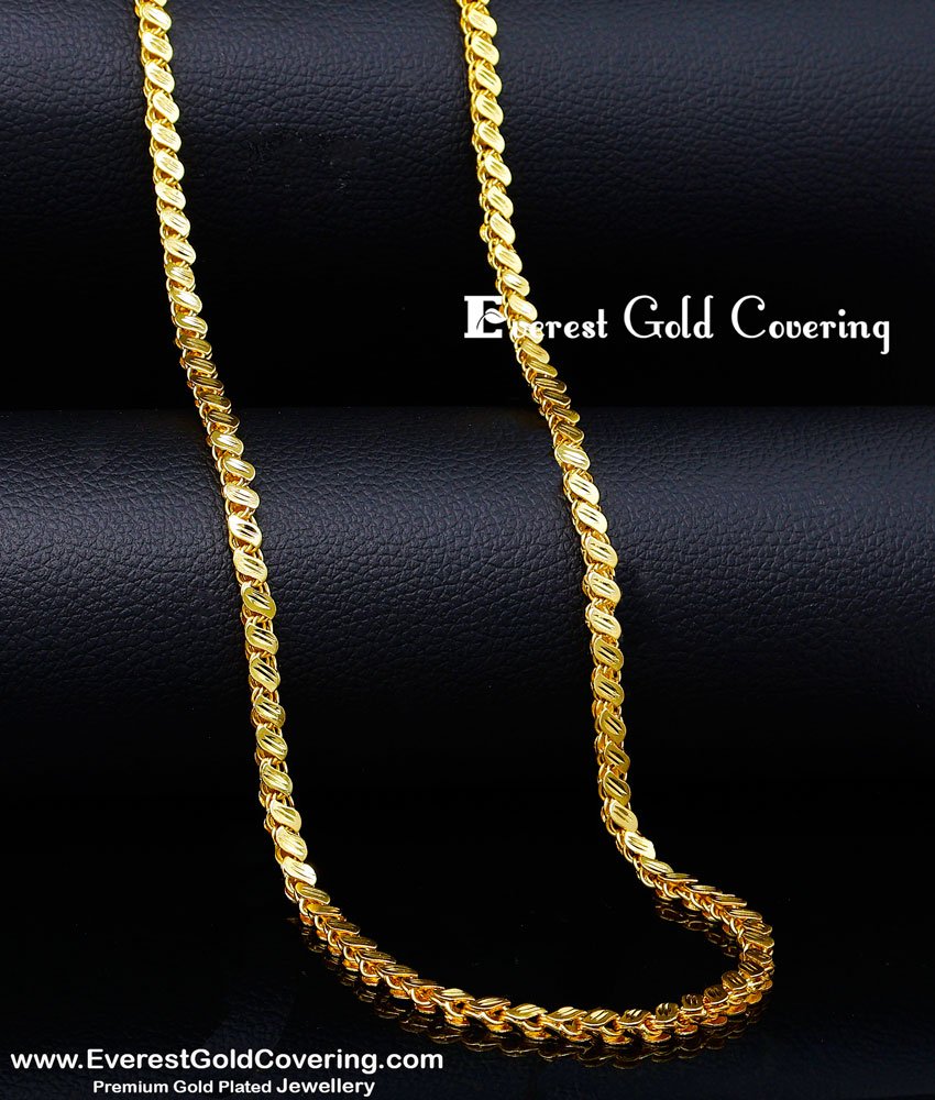 CHN400 - 2 Gram Gold Forming S Cutting Gold Chain Models Mens
