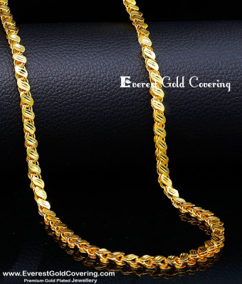 CHN400 - 2 Gram Gold Forming S Cutting Gold Chain Models Mens