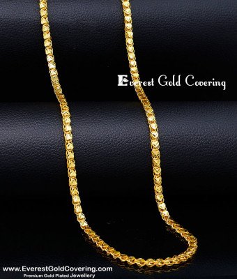 CHN401 - Trendy Heart Model Stylish Gold Chain Design for Female