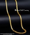 CHN403 - Real Gold Design Oval Shape 2 Gram Gold Chain Model