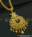 DCHN090 - New Party Wear Double Side Peacock Designer Pendant Design with Long Chain for Female