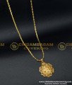 DCHN122 - Beautiful Flower Design Pendant With 24 Inches Long Chain for Women 
