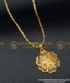 DCHN122 - Beautiful Flower Design Pendant With 24 Inches Long Chain for Women 