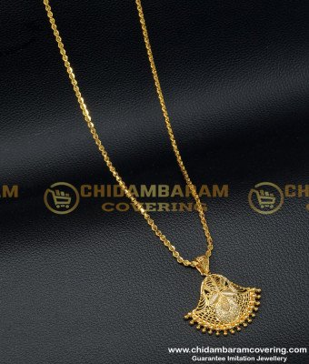DCHN126 - Gold Design Dollar Chain Office Wear Light Weight Locket with Chain Online