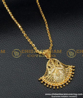 DCHN126 - Gold Design Dollar Chain Office Wear Light Weight Locket with Chain Online