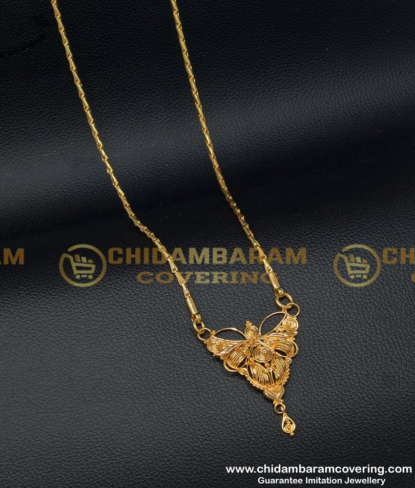 DCHN128 - Traditional Daily Wear Guaranteed Gold Covering Chain with Design Dollar Chain for Ladies