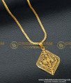 DCHN135 - Real Gold Design Dollar Chain Diamond Shape Medium Size Designer Pendant with Chain 